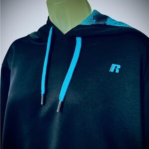 EUC Russell 2XL Dark Navy 100% Polyester Women’s Pullover w Front Audio Pocket